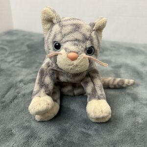 Silver The Grey Tabby Cat Ty Beanie Baby stuffed Animal Gift 1999